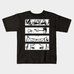 SNF1 Sousou no Frieren Beyond Journeys End at the Funeral manga characters HIMMEL HEITER EISEN FRIEREN black and white minimalist anime eyes vector gifts October 2023 Kids T-Shirt